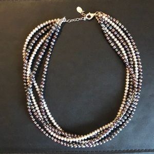 Retired Silpada Gray Freshwater Pearl Necklace
